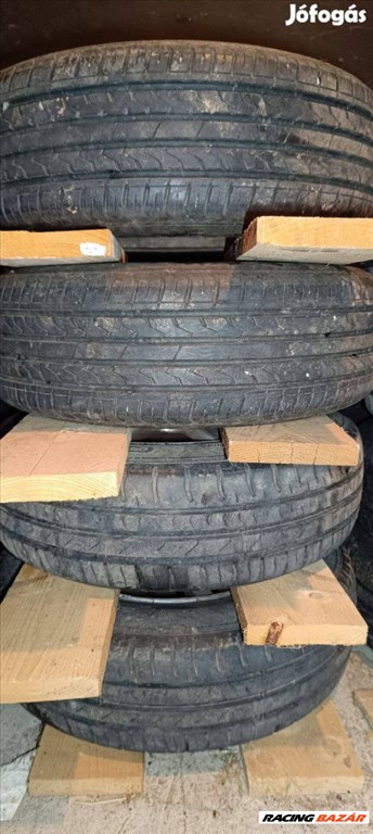  4x108 lyukosztású 15" használt (gyári felni) alufelni, rajta 185/65 használt nyári gumi gumi  2. kép