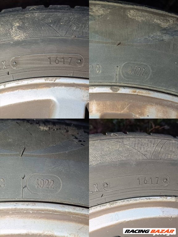 4x108 lyukosztású 15" használt (gyári felni) alufelni, rajta 185/65 használt nyári gumi gumi  3. kép