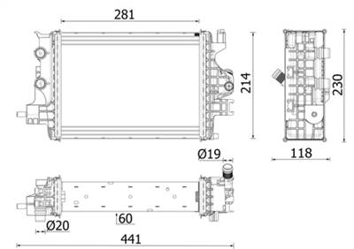 MAHLE CR 2634 000P - Vízhűtő (Hűtőradiátor) RENAULT