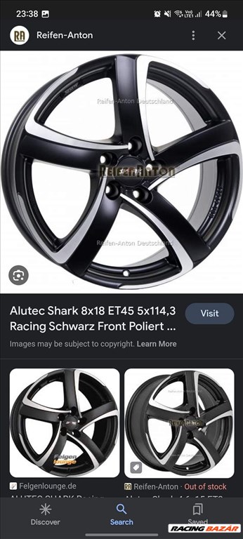  5x114.3 lyukosztású 8J 18" Alutec alufelni 2. kép