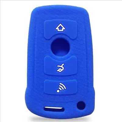 BMW kulcs szilikon tok 3 gombos - Kék