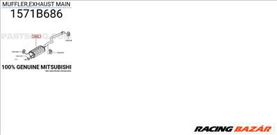 Mitsubishi Pajero Sport kipufogódob 99-07  1571b686
