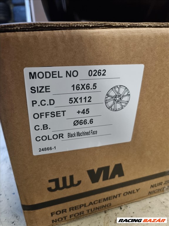  5x112 lyukosztású 6,5JJ 16" új alufelni 4. kép
