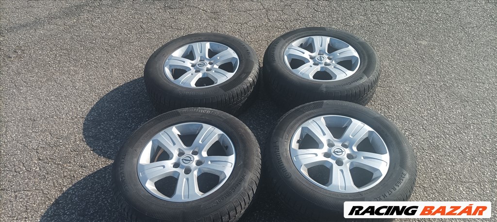  Opel Antara 5x115 lyukosztású 17" gyári alufelni, 235/65 Continental téli gumival eladó! 1. kép