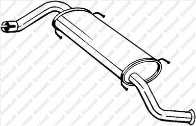 BOSAL 281-873 - hátsó kipufogó dob CITROËN FIAT PEUGEOT