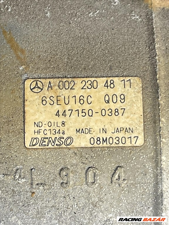 Mercedes A 160 W169 klíma kompresszor  a0022304811 5. kép