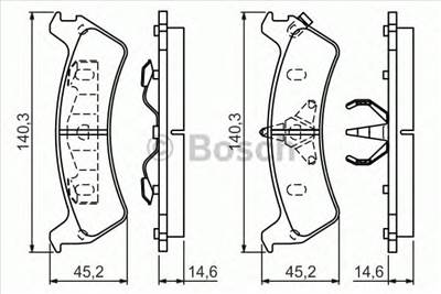 BOSCH 0 986 424 655 - fékbetét FORD AUSTRALIA FORD USA