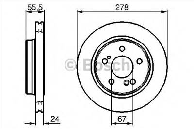 BOSCH 0 986 479 133 - féktárcsa MERCEDES-BENZ