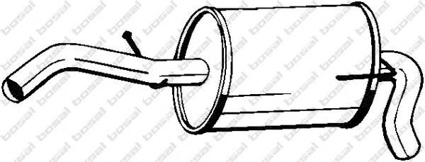 BOSAL 233-607 - hátsó kipufogó dob SEAT VW 1. kép