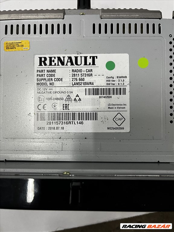 281157316R Navigáció RENAULT CLIO IV 2. kép