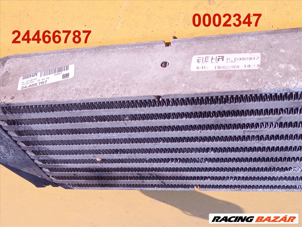 Opel Corsa C, Opel Combo C intercooler hűtő , levegő hütő Cobo és C CORSA 24466787-i 0002347 2. kép