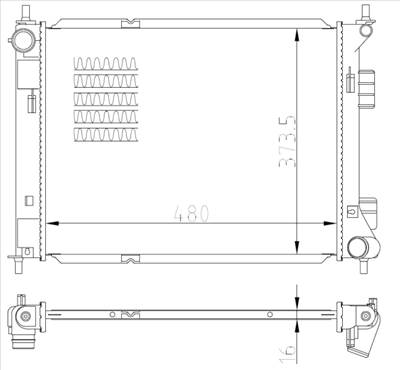 NRF 59315 - Vízhűtő (Hűtőradiátor) HYUNDAI KIA