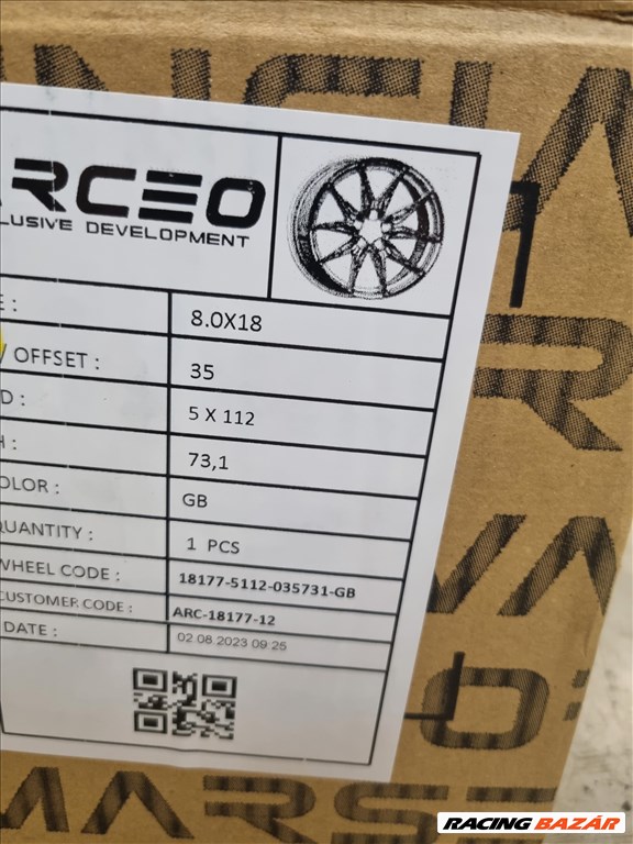  5x112 lyukosztású 8JJ 18" új alufelni 3. kép