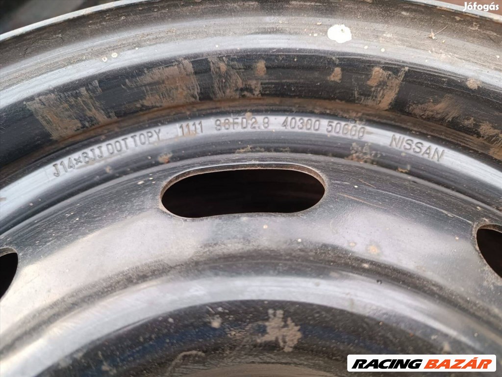  4x100 lyukosztású 6JJ 14" használt (gyári felni) lemezfelni 2. kép