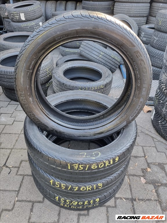  155/7019" 175/6019" újszerű Bridgestone Ecopia EP500 nyári gumi szett  2. kép