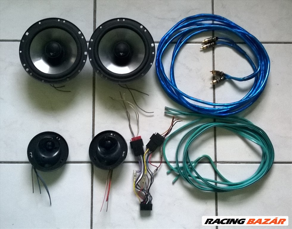  Erősítő,mély láda,cd-rádió,hangszórók,csipogók,kábelek egyben eladó 10. kép