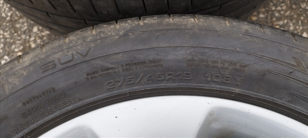 Bmw x5, x6 két széles konkáv alufelni szett jó állapotú 275/45 r19 nyári gumikkal eladó! 6761931-13 8. kép
