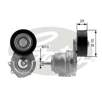 GATES T38498 - hosszbordásszíj feszítőgörgő CHEVROLET OPEL VAUXHALL 1. kép