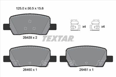 TEXTAR 2645901 - fékbetétkészlet, tárcsafék HYUNDAI KIA