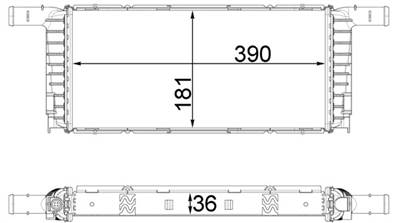 MAHLE CR 1941 000P - Vízhűtő (Hűtőradiátor) PORSCHE