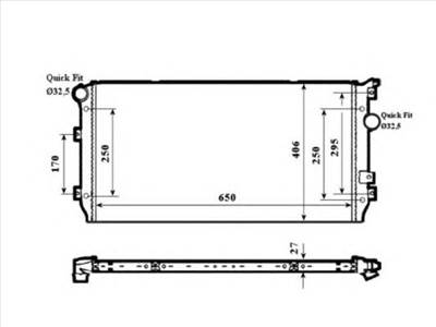NRF 58339 - Vízhűtő (Hűtőradiátor) SEAT VW
