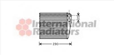 VAN WEZEL 58006229 - Hőcserélő, belső tér fűtés AUDI SEAT SKODA VW