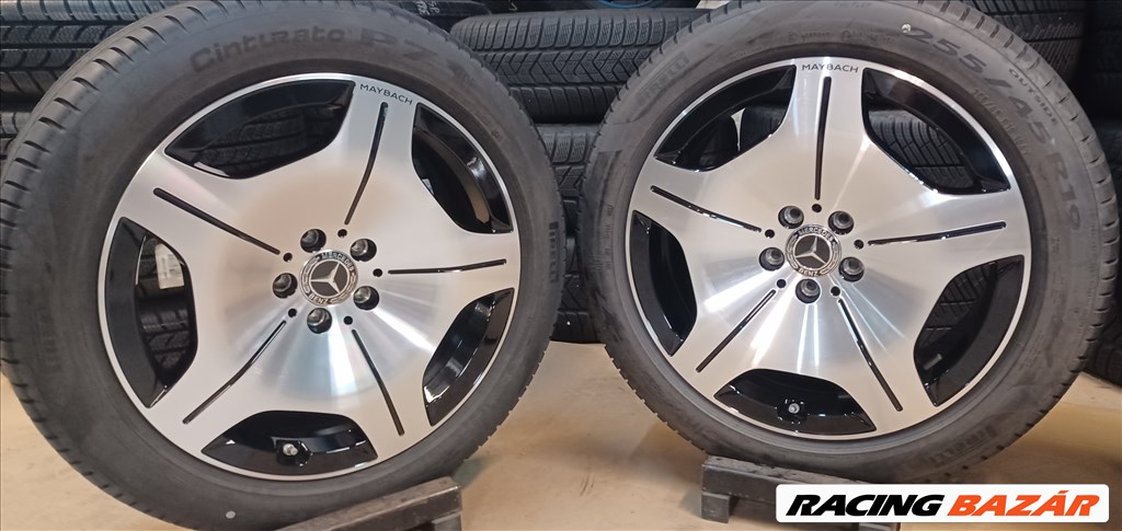 Mercedes W223 Maybach 5x112 8,5x19 255/45 R19 nyári gumikkal 4db 4. kép