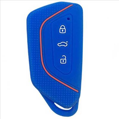 Seat kulcs szilikon tok 3 gombos - Fekete