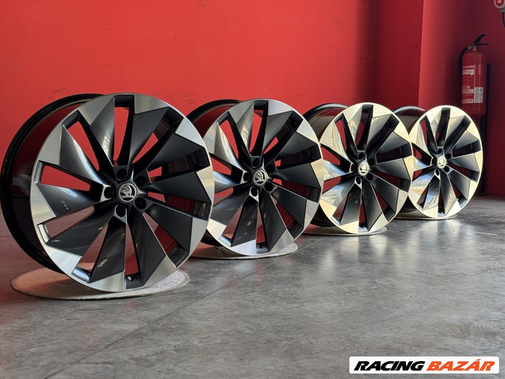 R21 5x112 Original Skoda Enyaq SUPERNOVA Kétszéles gyári alufelnik felnik 21" 21col 2. kép