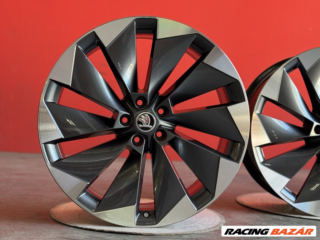 R21 5x112 Original Skoda Enyaq SUPERNOVA Kétszéles gyári alufelnik felnik 21" 21col 3. kép
