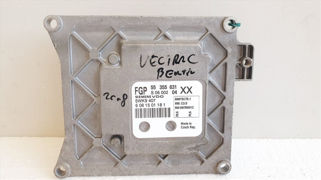 508576 Opel Vectra C, Motorvezérlő, ECU, 5WK9407, 55355631. Zafira B,. 3. kép