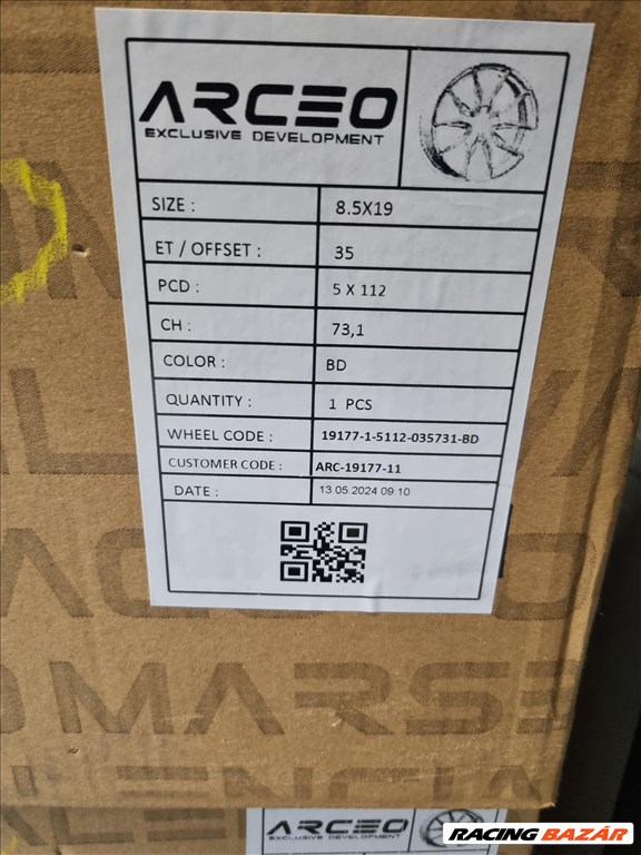  5x112 lyukosztású 8,5JJ 19" új alufelni 3. kép