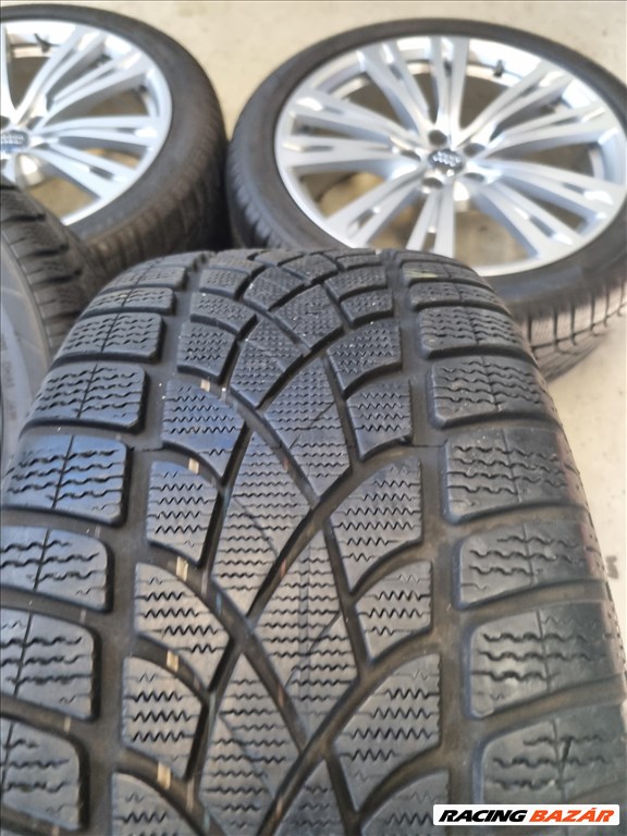  5x112 lyukosztású 20" újszerű gyári Audi alufelni, rajta 265/40 újszerű Dunlop téli gumi 5. kép