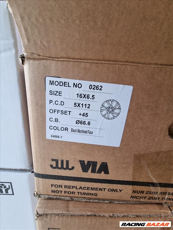  5x112 lyukosztású 6,5JJ 16" új alufelni 3. kép