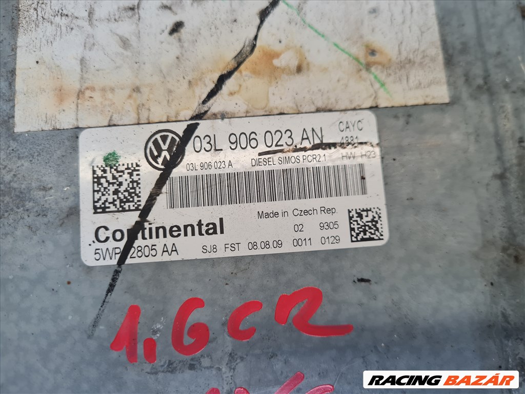 Volkswagen Golf VI 1.6 TDI motorvezérlő (17174) 03l906023an 2. kép