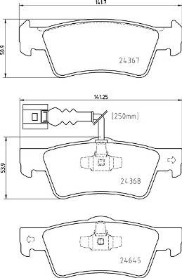 BREMBO P 85 163 - fékbetét VW