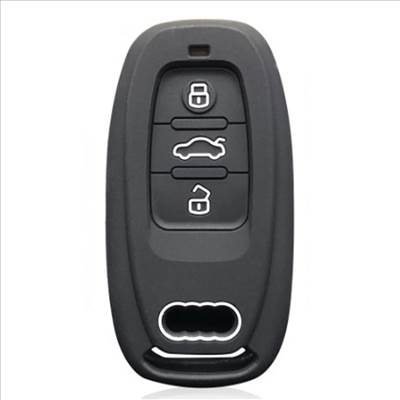 Audi kulcs szilikon tok 3 gombos - Fekete