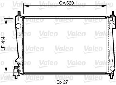 hűtő, motorhűtés VALEO 735041 for FIAT, LANCIA, ABARTH, ALFA ROMEO, …