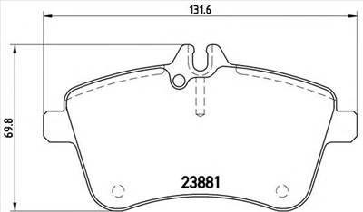 BREMBO P 50 057 - fékbetét MERCEDES-BENZ