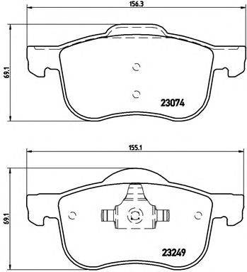 BREMBO P 86 020 - fékbetét VOLVO