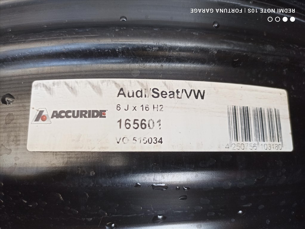 5x112 16" Audi/ Seat/ VW használt lemezfelni garnitúra (R612) 8. kép
