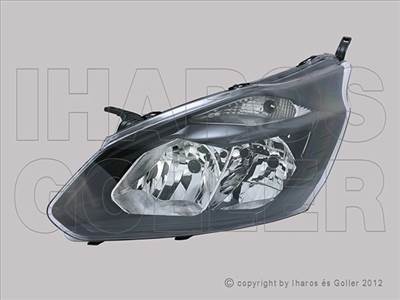 Ford Transit Custom 2012-2017 - Fényszóró H7/H15 bal+DRL fekete h.(motorral) DEPO