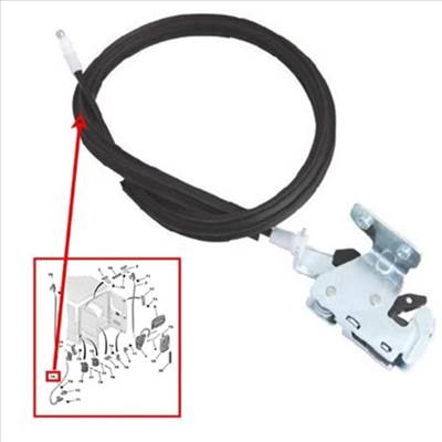 Citroen Jumper/Peugeot Boxer/Fiat Ducato gyári új hátsó felső zár összekötővel középmagas bal oldal (H2) 2006-tól