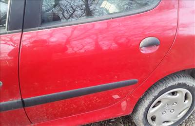 Peugeot 206 Bal Hátsó Ajtó Piros KKN