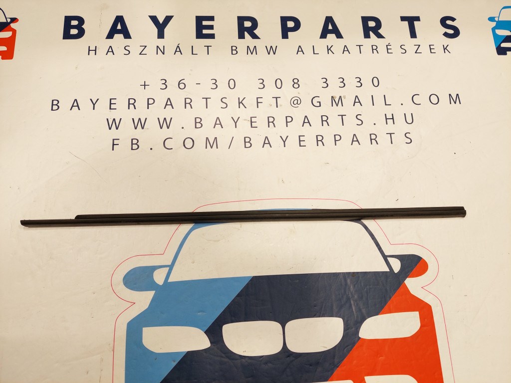 BMW E87 új gyári bal elsõ matt fekete shadowline vízlehúzó gumitömítés díszléc 1. kép