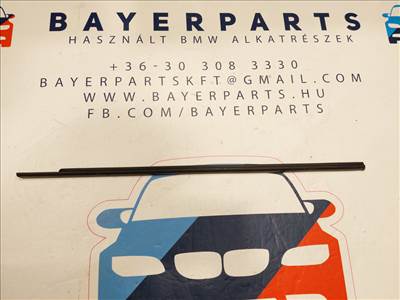 BMW E87 új gyári bal első matt fekete shadowline vízlehúzó gumitömítés díszléc