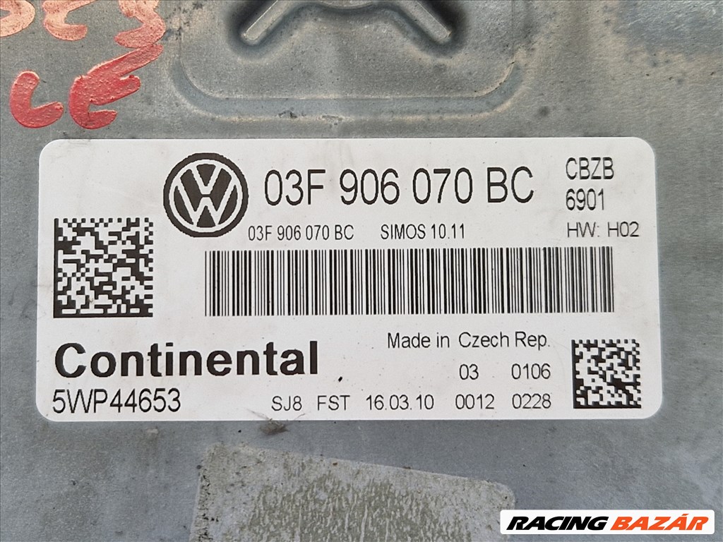 Volkswagen Golf VI 1.2 TSI CBZB motorvezérlő (17115) 03f906070bc 2. kép