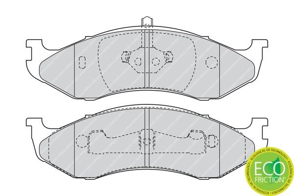 fékbetétkészlet, tárcsafék FERODO FDB1267 for JEEP, KIA, CHRYSLER 2. kép