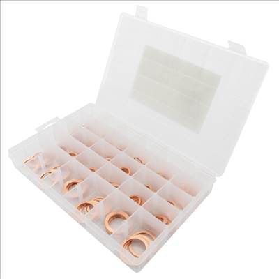 Lincos Réz alátét készlet – Metrikus méretek, 580db - AST-2325