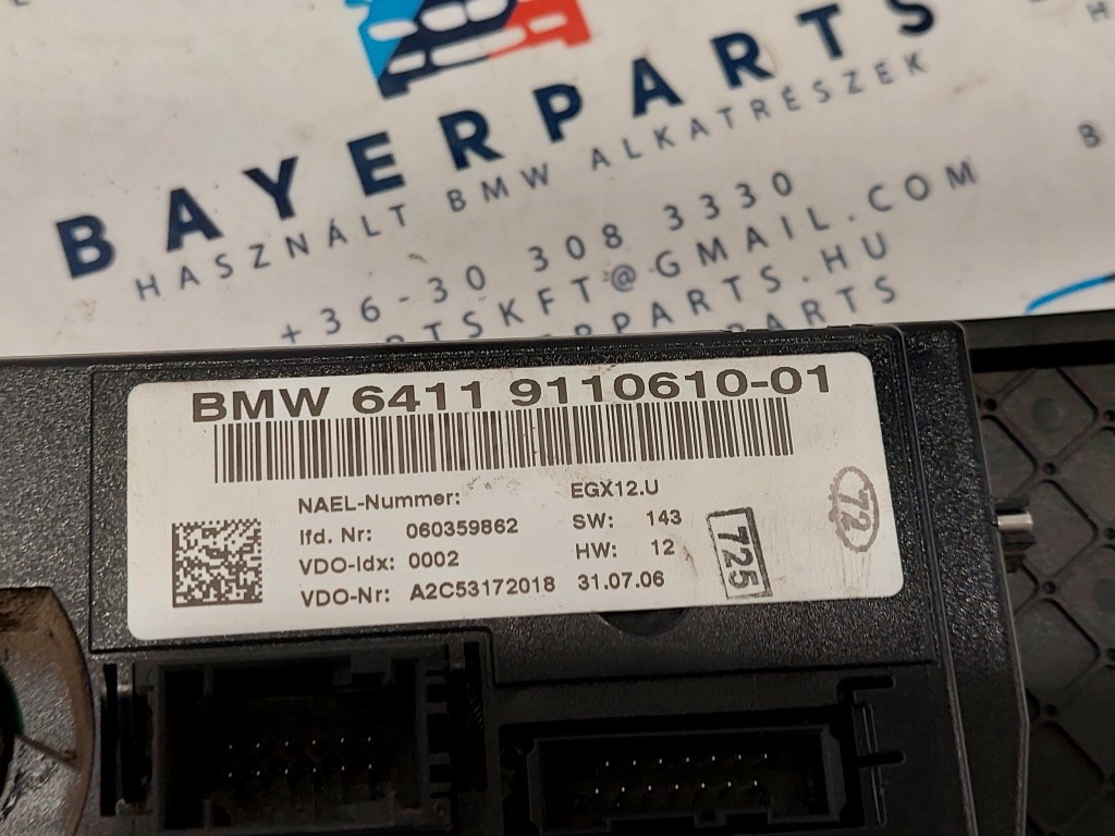 BMW E81 E82 E87 E90 E91 E92 E93 klímapanel klíma panel konzol 2. kép